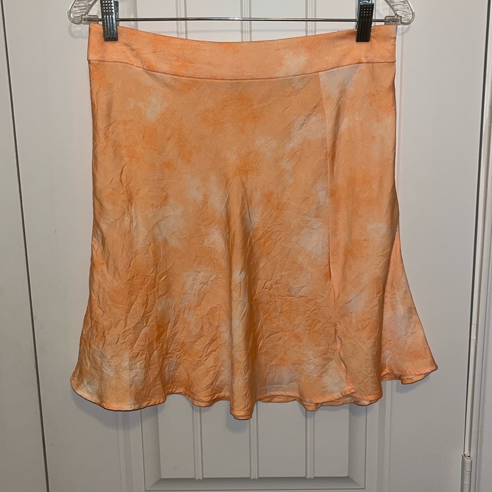 Free People Crinkled Tye-Dye Skirt